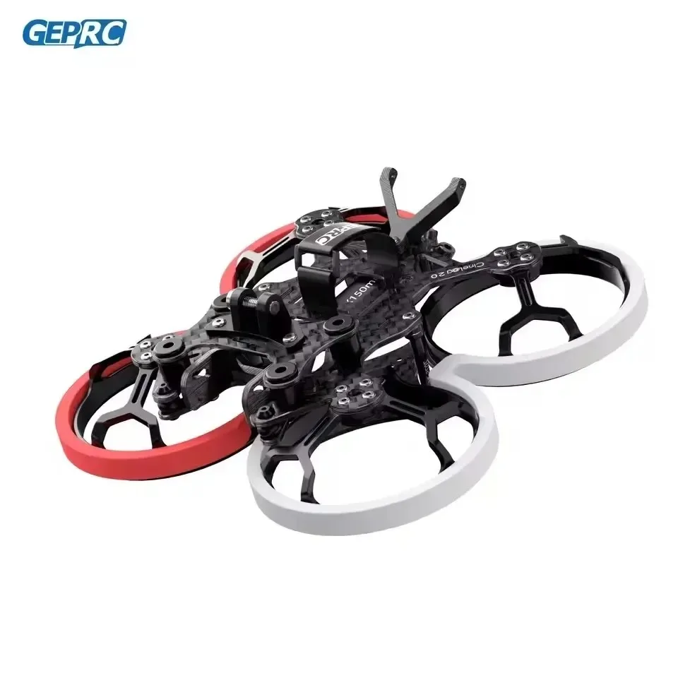 Kit de estrutura de fibra de carbono GEPRC-GEP-CL20 CineLog 20, distância entre eixos de 2 ", 100 mm com proteção de hélice para drones quadricópteros de cena interna