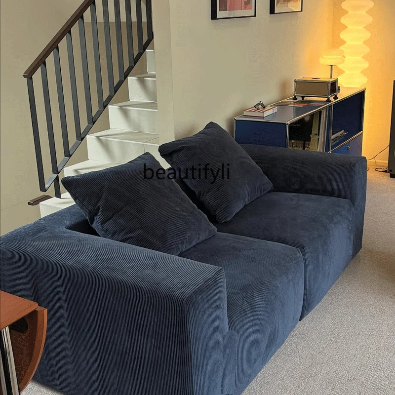 Compression Sofa for Living Room, Straight Row, Suitable for Small and Large Apartments, Rolled Pack, Pure Sponge Fabric Sofa