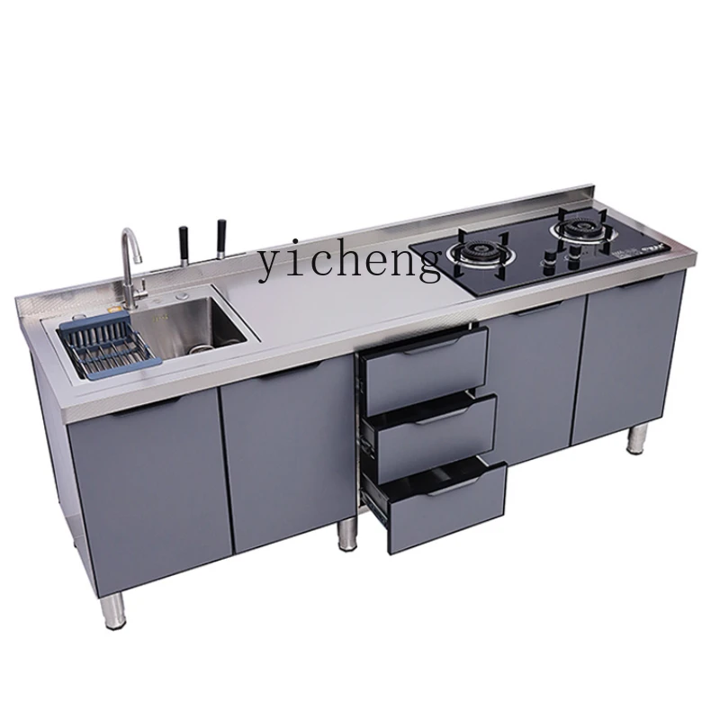 

Zf Kitchen Stainless Steel Cabinet 304 Countertop Sink Sink Sink Integrated Storage Stove