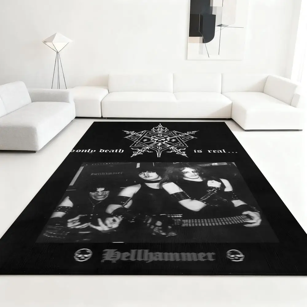 

C-Celtic-FrostS Heavy Rock Floor Mat Soft Thickened Absorbent Non-Slip Bedroom Living Room Door Mat Home Decor Flannel Rugs