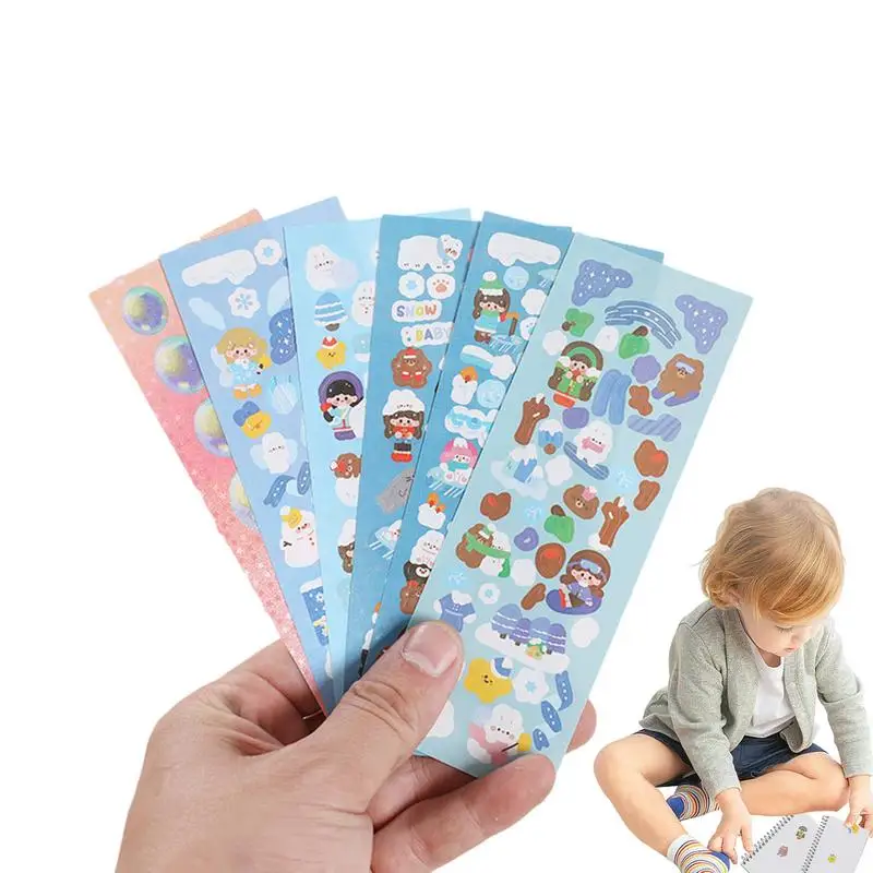 Веселые наклейки для детей, классные наклейки для девочек, веселые наклейки для детей, самодельные ремесла, эстетические наклейки, скрапбукинг