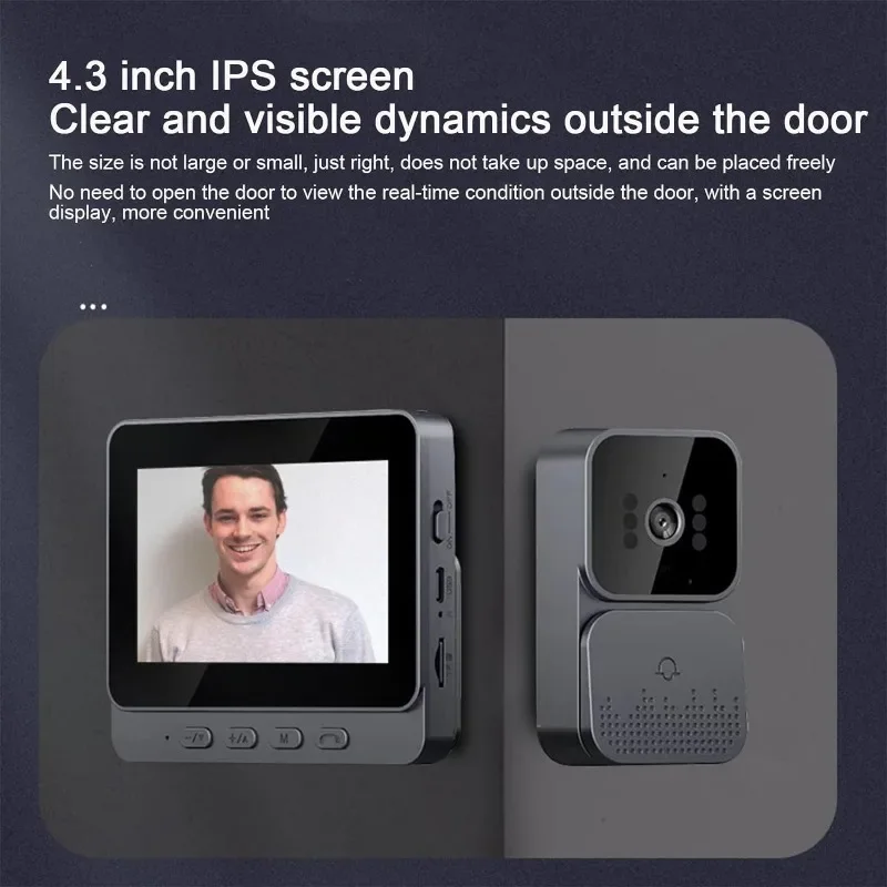 Video Doorbell Wireless Door Bell IR Night Vision Door Bell Intelligent Visual Doorbell  Infrared Night Vision Intercom for Home