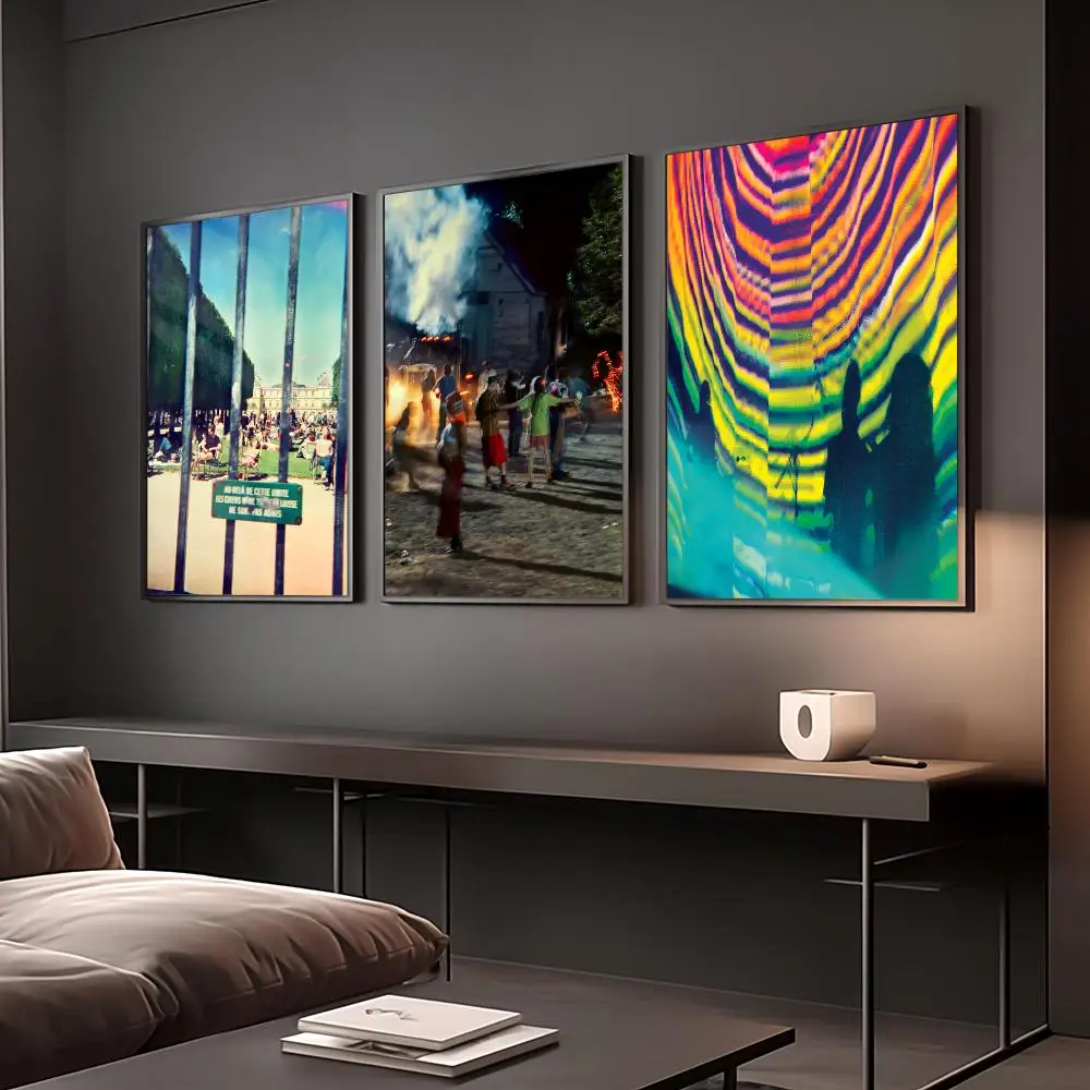 T-Tame Impala Album Cover Band Painting Calligraphy Anti Wrinkle Canvas Poster Wall Art Home Decor for Living Room
