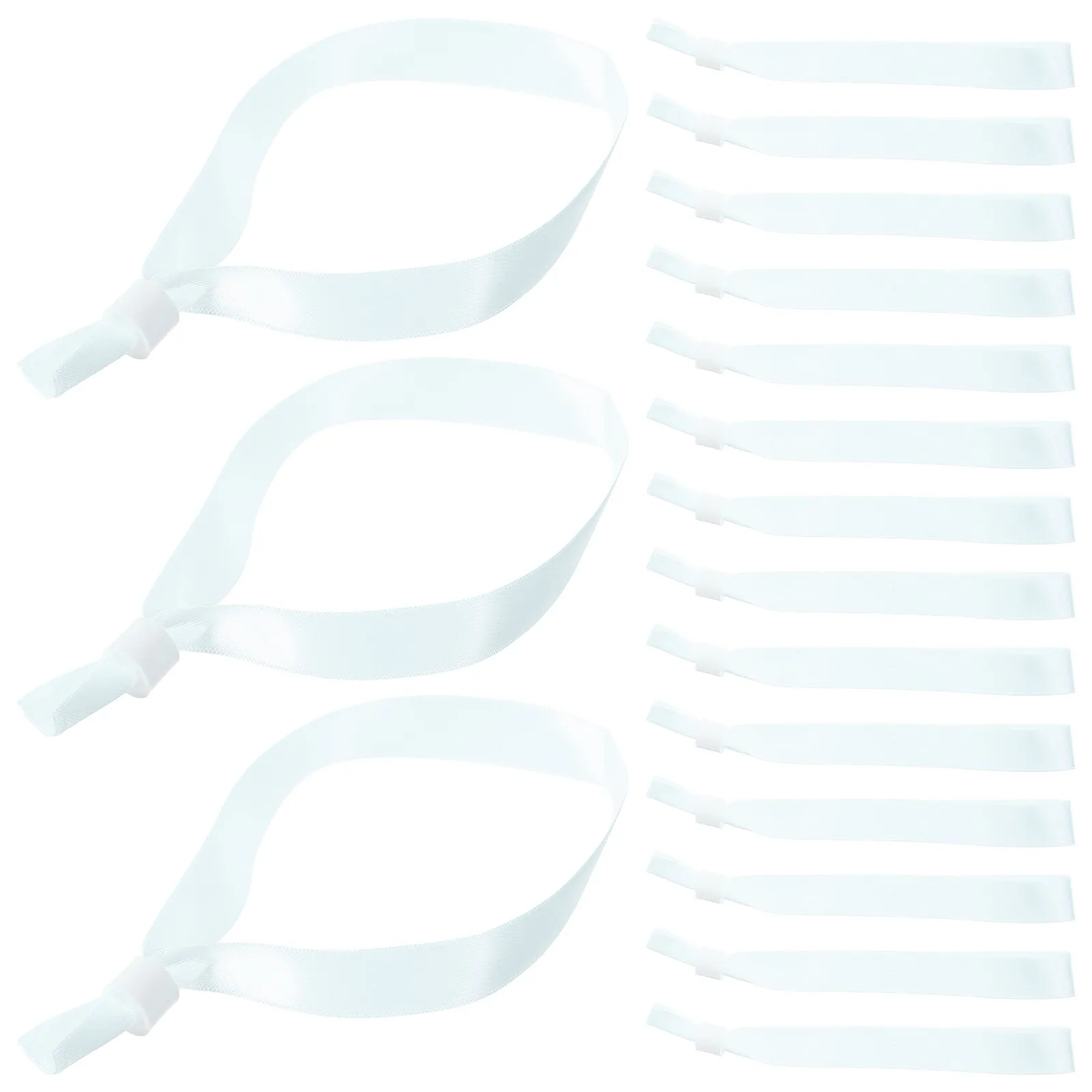 

20Pcs Blank Cloth Wristbands Comfortable Breathable Polyester Event Bracelets for Music Festivals Vip Access Control