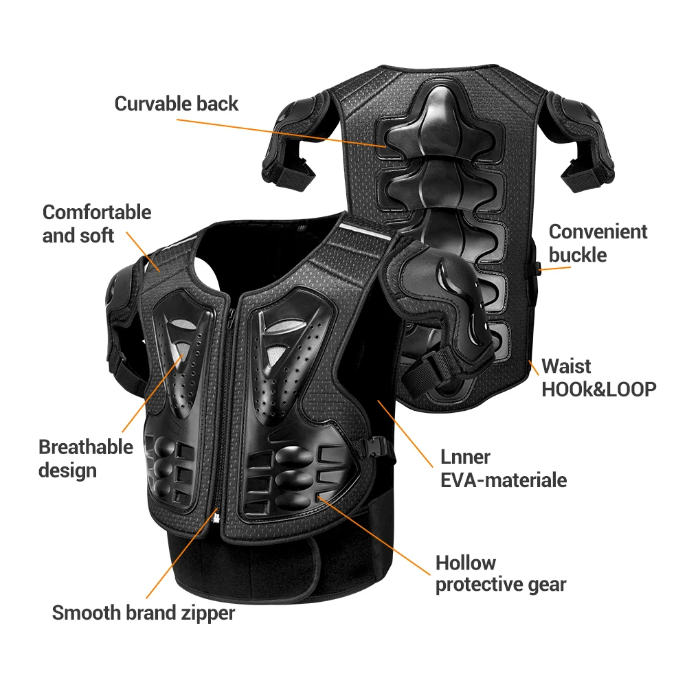 Motorcycle Body Armor Anti-Fall Wear-resistant Motocross Riding Armor Vest Protective Gear Motorbike Chest Back Protector