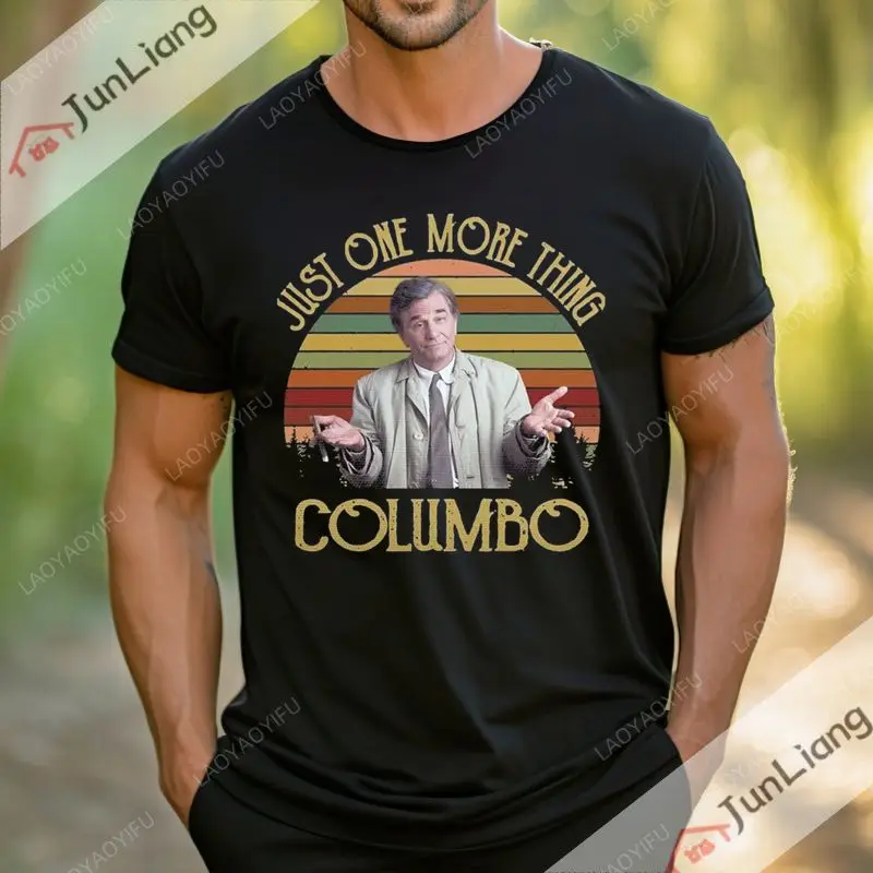 Men's Clothing just-one-more-Shirt-columbo T-shirt Men's Fashion Oversized Summer O-collar shirt top XS-4XL