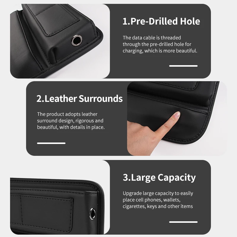 Car Seat Gap Storage Box Auto Central Side Organizer Pocket Interior Accessories For BMW G30 G20 F30 F10 G32 6GT X1X2X3X4X5X6X7