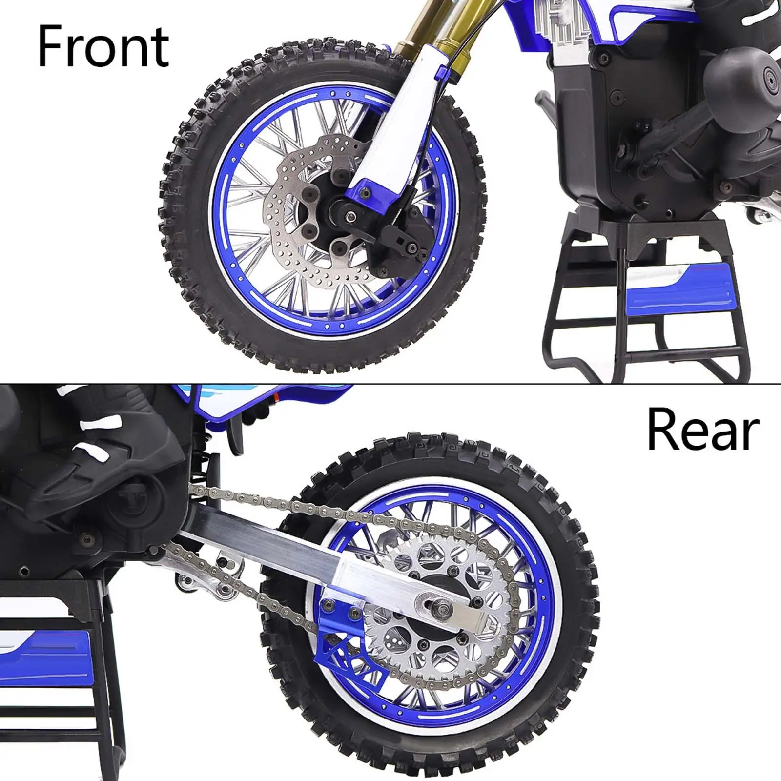 4 Pièces Anneaux de renforcement de roue en métal, remplacements de moyeu, cadre extérieur renforcé pour moto 1/4 Promoto-mx, modification DIY