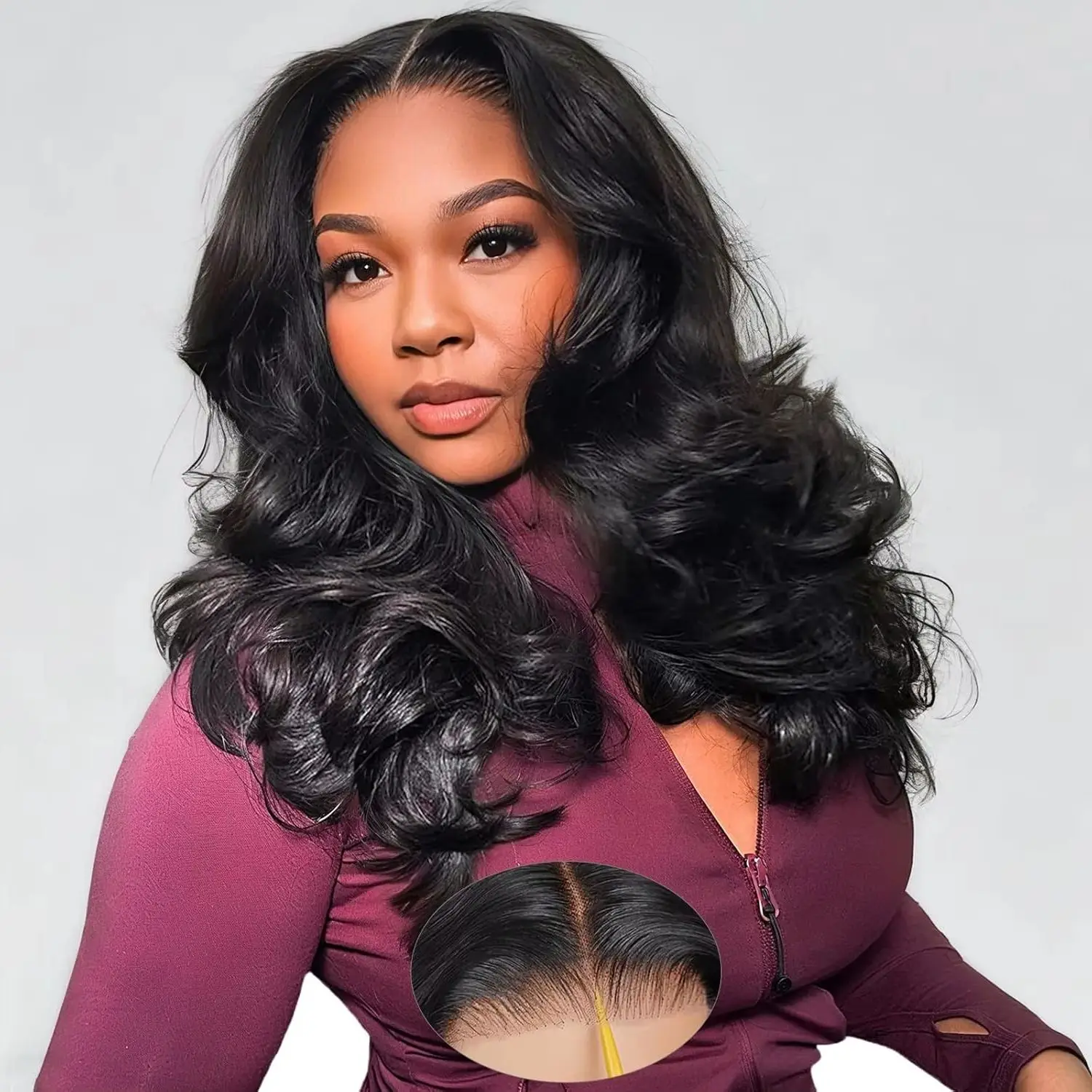 Body Wave Human Hair Wigs 40 Inches 200% Density 13x6 13x4 HD Transparent Lace Frontal Wig Black Natural Color 1B Brazilian Hair For Women Pre Plucked