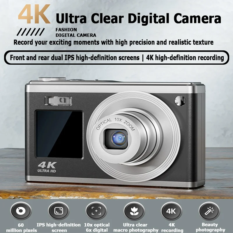 K23 0GB-128GB Dual screen digital camera 4K telescopic lens 16x optical zoom waterproof camera selfie beauty home camera