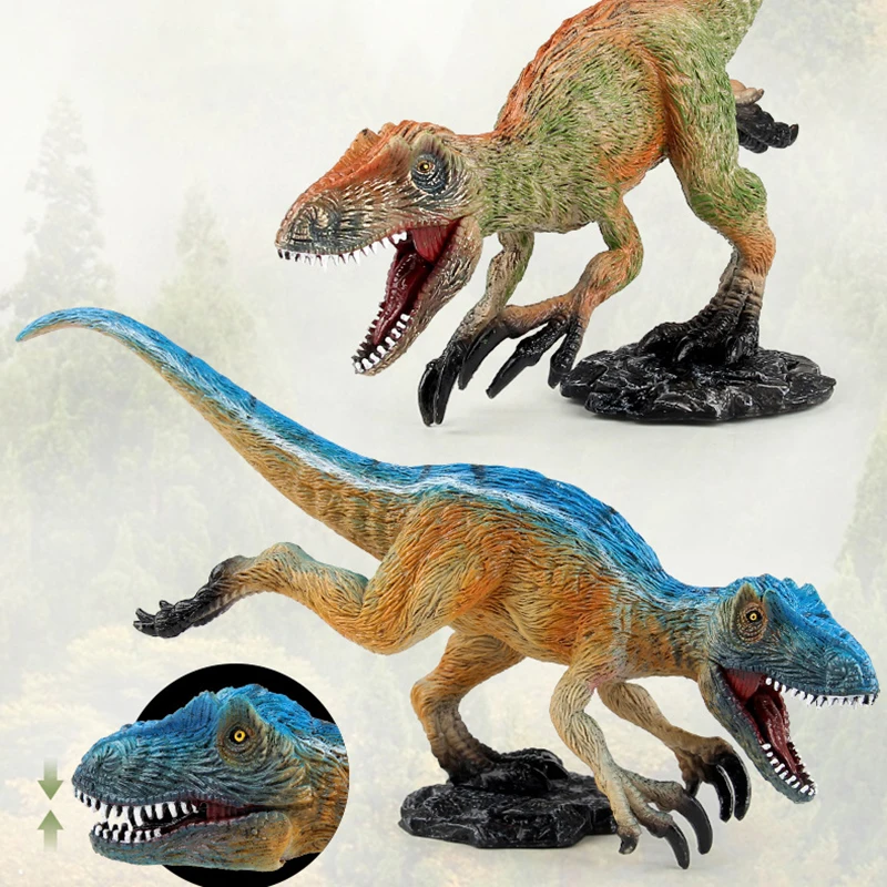 Simulation Jurassic Dinosaur Series Running Yutyrannosaurus Model Desktop Decoration Static Ornaments Kids Cognitive Toys Gifts