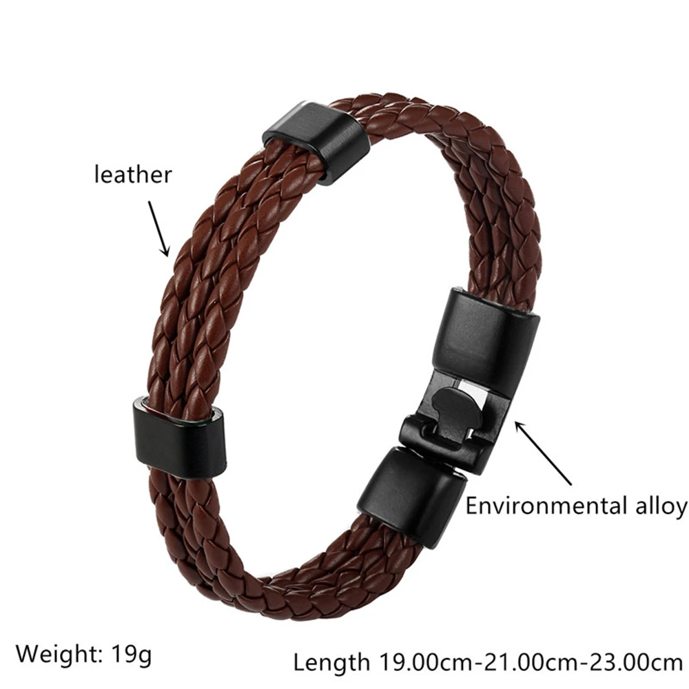 Aizhixiu Fashion Hot Brand Black Multilayer Leather Wrap Bracelet Mens Vintage Bracelets Bangles Men Jewelry Men\'s bracelet