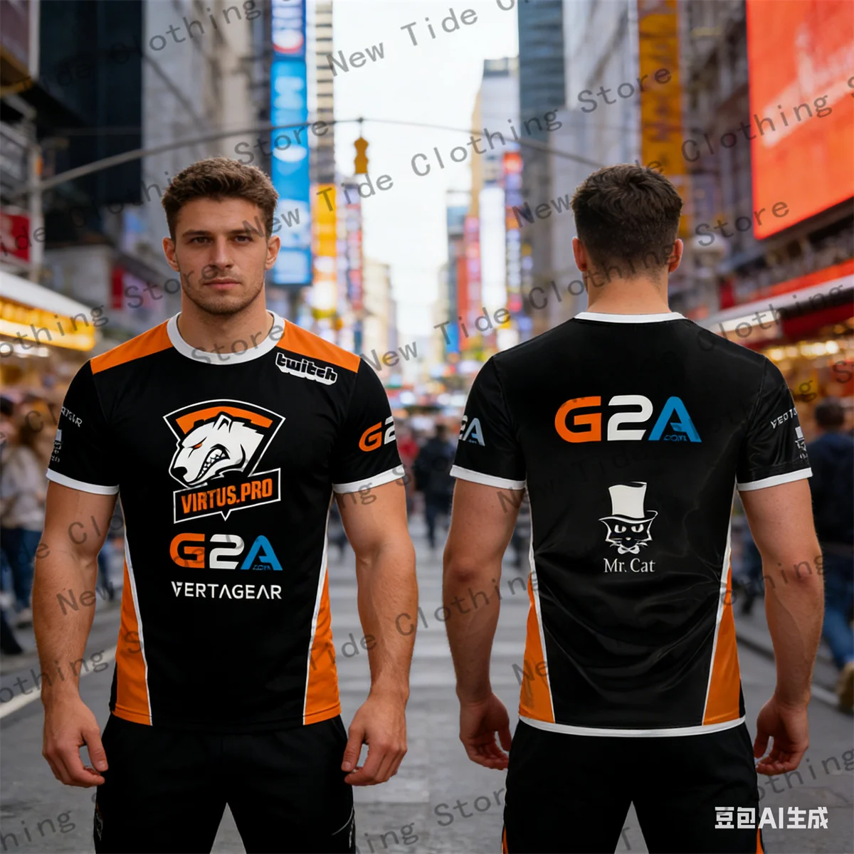 

Casual men and women Motorcyc Tee with round neck, ideal for sports and daily activities in summer, breathable and wide cut