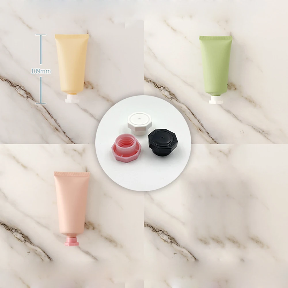 10Pcs Empty Plastic Soft Tube Matte Pink Green Squeeze Packing Bottle 50ML Skin Care Hand Cream Lotion Cosmetic Travel Container