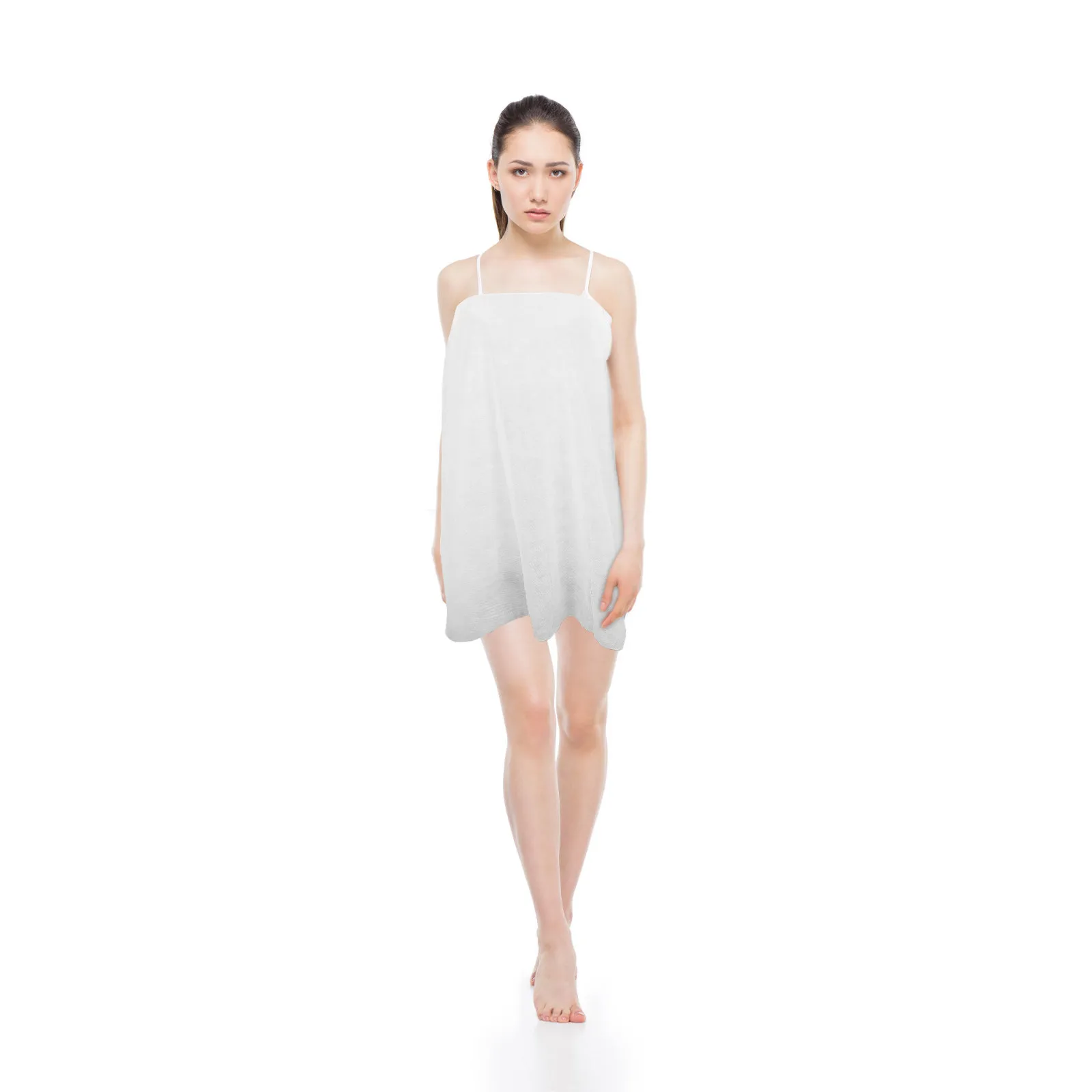 16Pcs Disposable Bath Towel Skirt Set Women Non Woven Spa Wrap Robe Sauna Towel Hotel Supplies Salon Massage Body Wrap