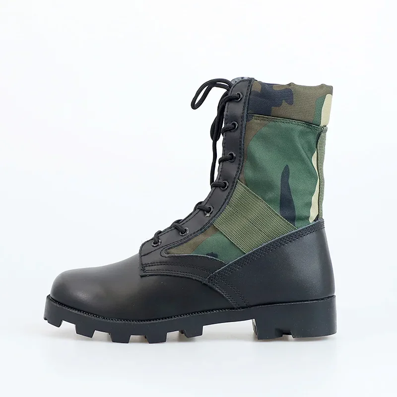 

Men's and women's High Top Panama Desert Boots Green outdoor climbing camouflage combat training boots