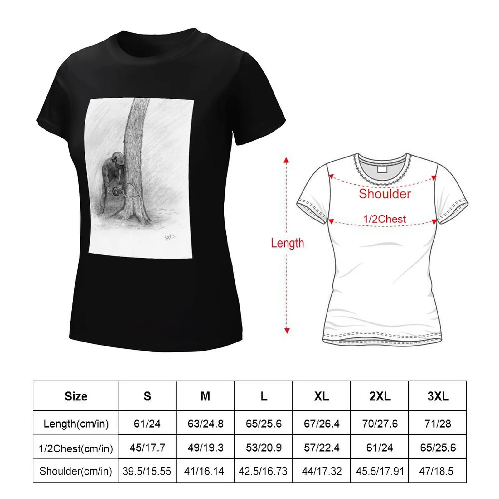 Camiseta de motosierra Arborist Tree Surgeon Lumberjack Logger, tops de talla grande, tops de gran tamaño para mujer