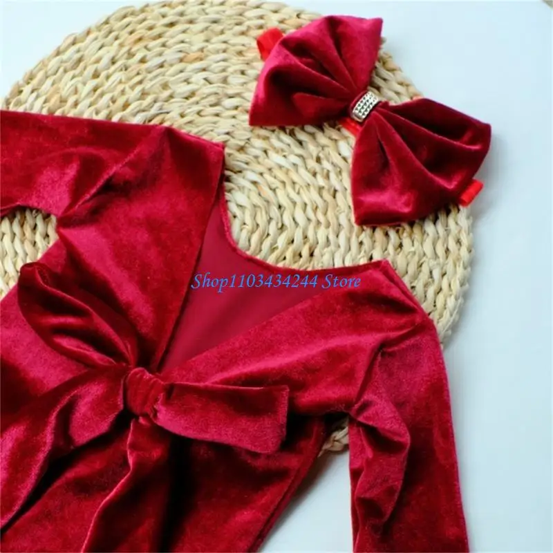 Newborn Costume Hairrope Backless Romper 0-2M Baby Photoshooting Posing Clothing