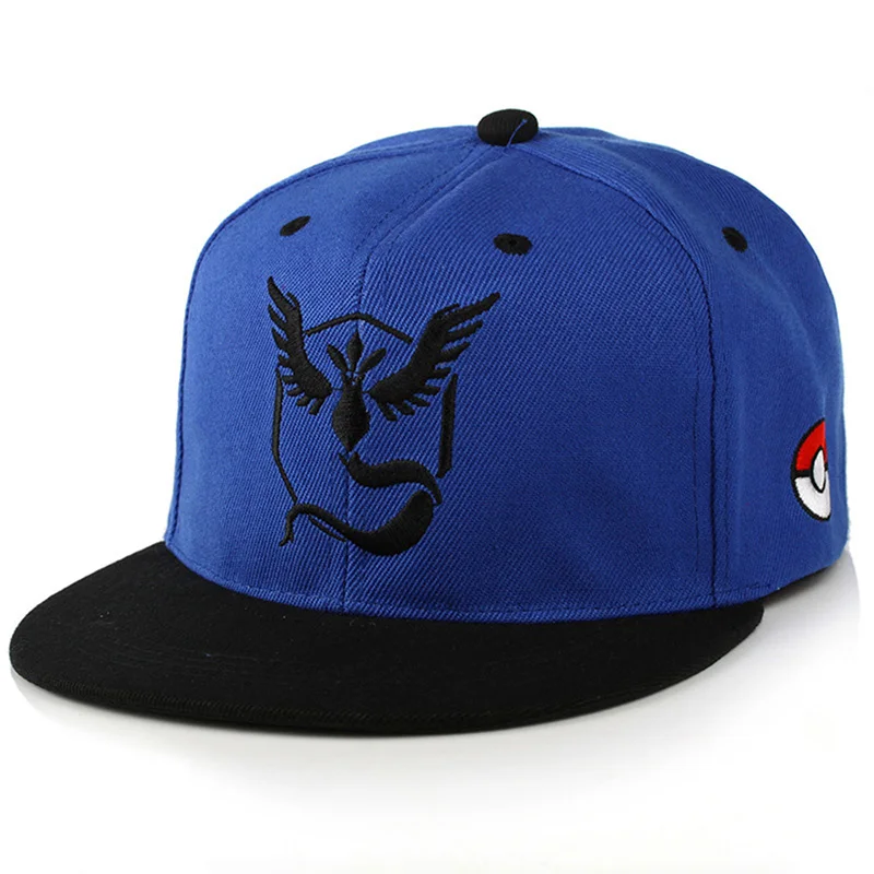 Go Team Valor Men Women Baseball Cap Mystic Team Instinct Unisex Snapback Embroidery Teenage Anime Hip Hop Dad Hat Gorras H018