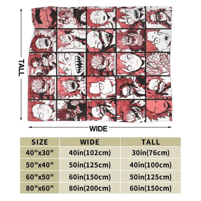 My Hero Academia Collage Anime Flannel Fleece Blanket Lightweight Blanket Soft Warm Cozy Fuzzy Throw Blanket for Bed Sofa Travel view 3