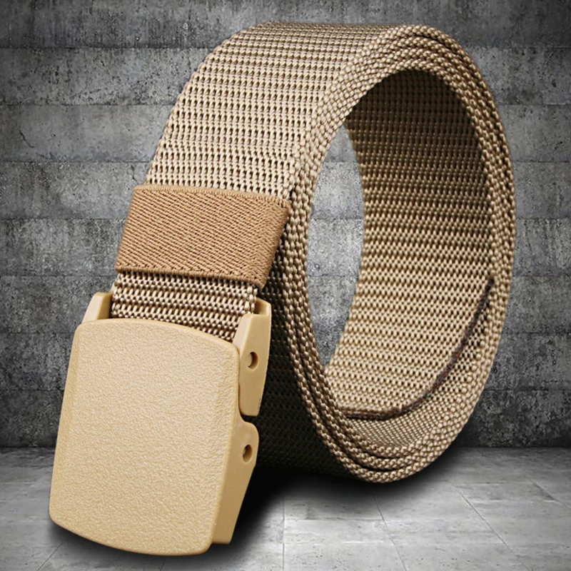 Military Men Belt 2024 Army Belts Adjustable Belt Men Outdoor Travel Tactical Waist Belt With Plastic Buckle for Pants 120Cm