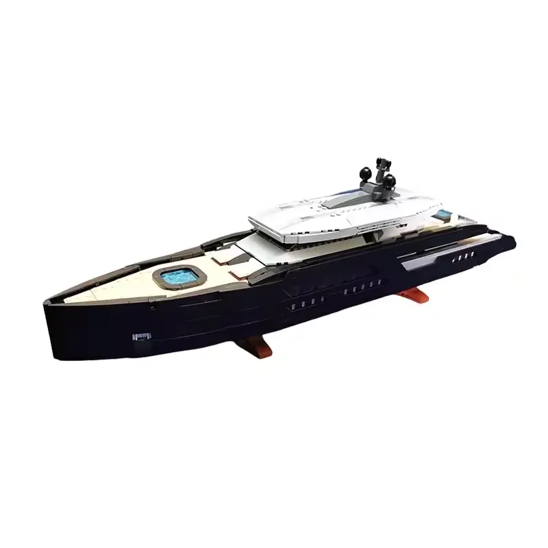 MOC  Midi-Scale Luxury Yacht Ship Model Building Blocks Set Assemble Constructor Model Brick DIY Educational For Toy Adult Gifts