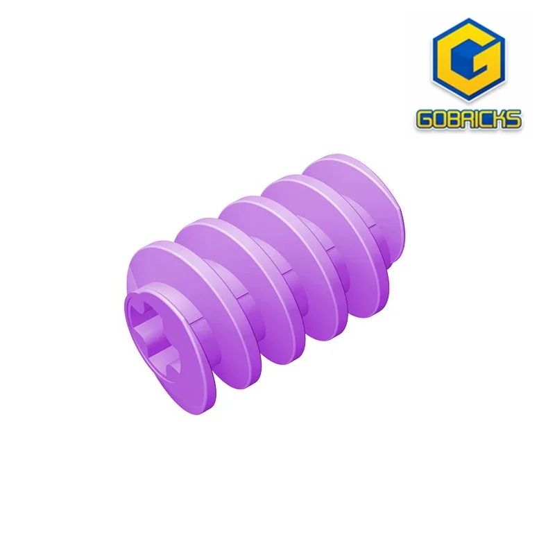 GDS-1199 Technical, Gear Worm Screw, Long, Axle Opening Type II compatible with lego 4716 32905 children's DIY gifts