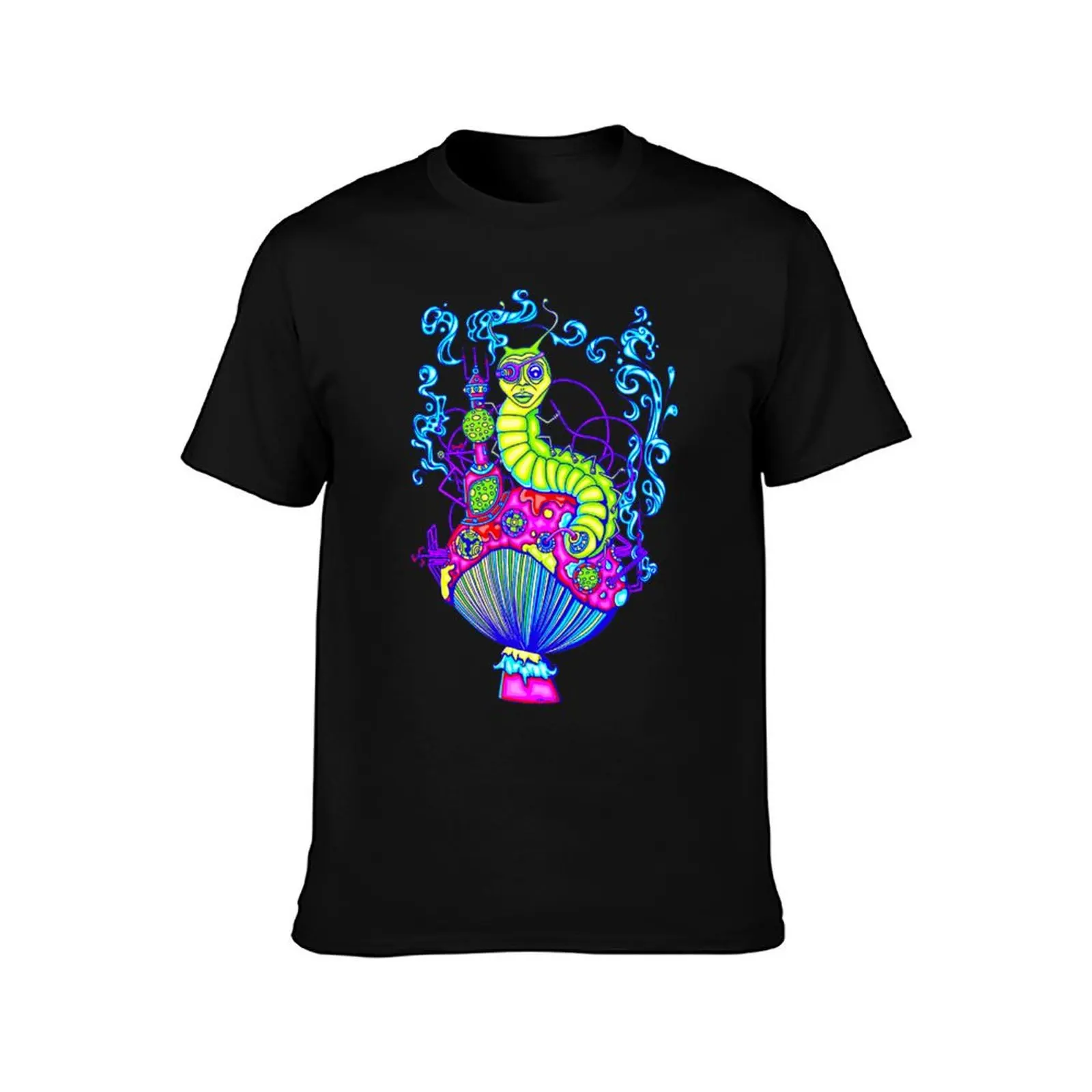 Hooka Smoking Caterpillar Glow T-Shirt plain for a boy basketball graphic tees funny t shirts men