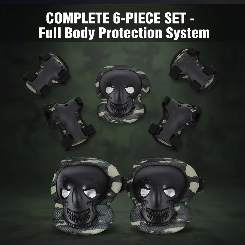 

6Pcs/Set Adult Bike Knee Pads and Elbow Pads with Wrist Guards Protective Gear Set for Biking, Riding, Cycling and Multi Sports