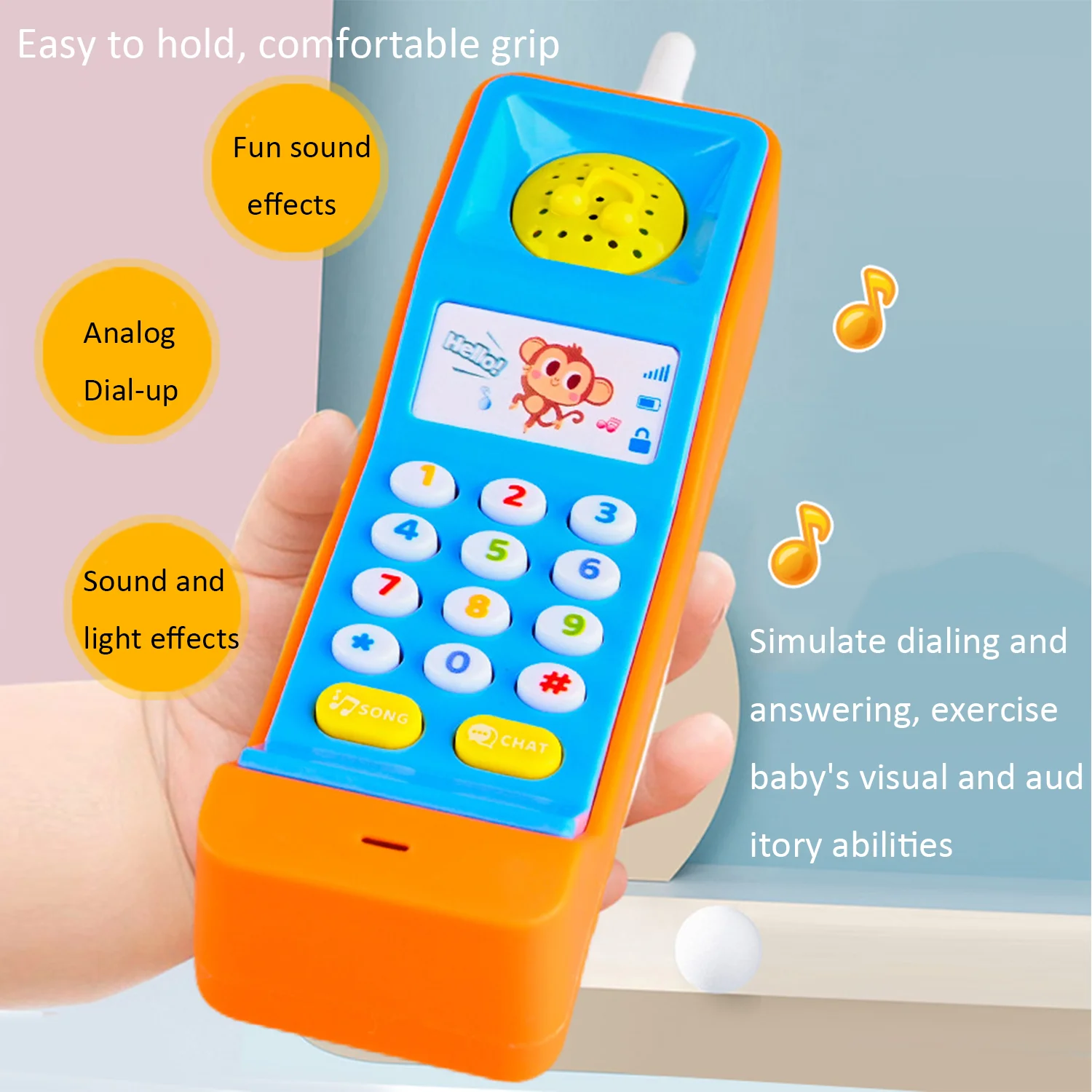 Jouet de téléphone portable en gomme pour enfants, puzzle, musique, éducation précoce, illumination, apprentissage, bébé