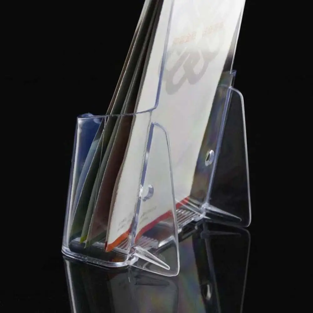 Booklet Plastic A6 Brochure Holder Clear Acrylic Pamphlet Holder High Quality Countertop Flyer Display Stand Men