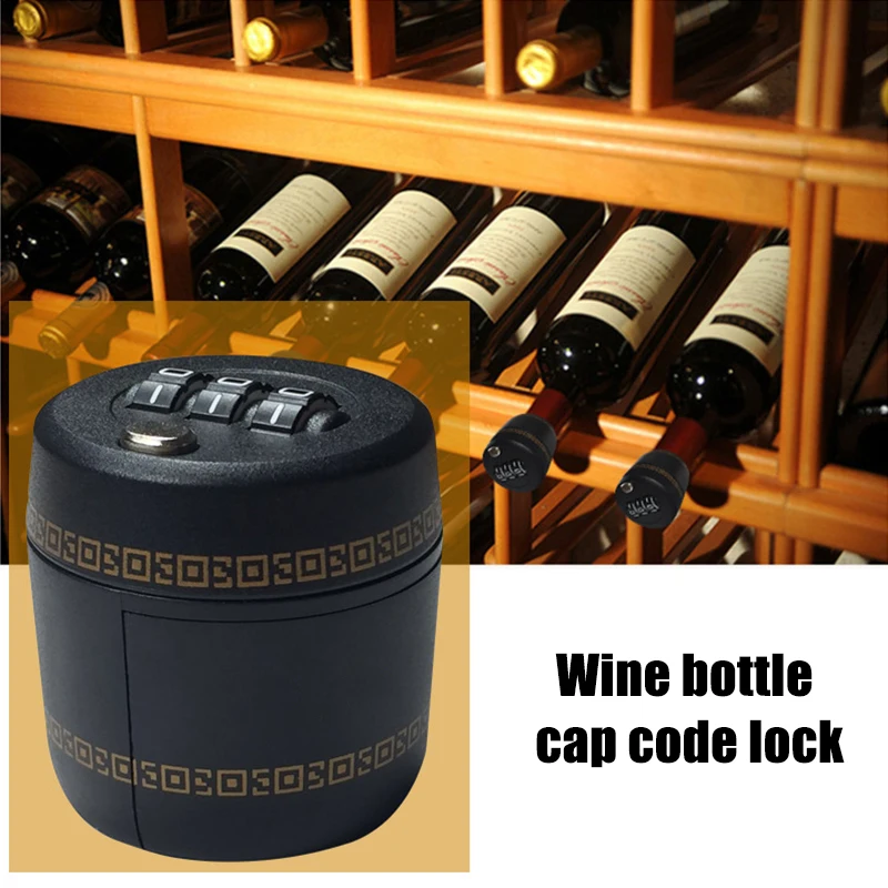 Wine Bottle Lock com senha digital, Bottle Lock, Top Stopper, Combinação