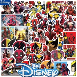 50PCS Disney Deadpool Stickers Cartoon Movies DIY Diary Laptop Luggage Skateboard Graffiti Fun Decals