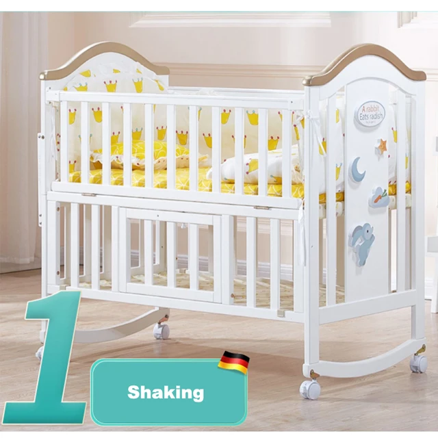 Living room rocking sleeper baby crib furniture sets adjustable with castors