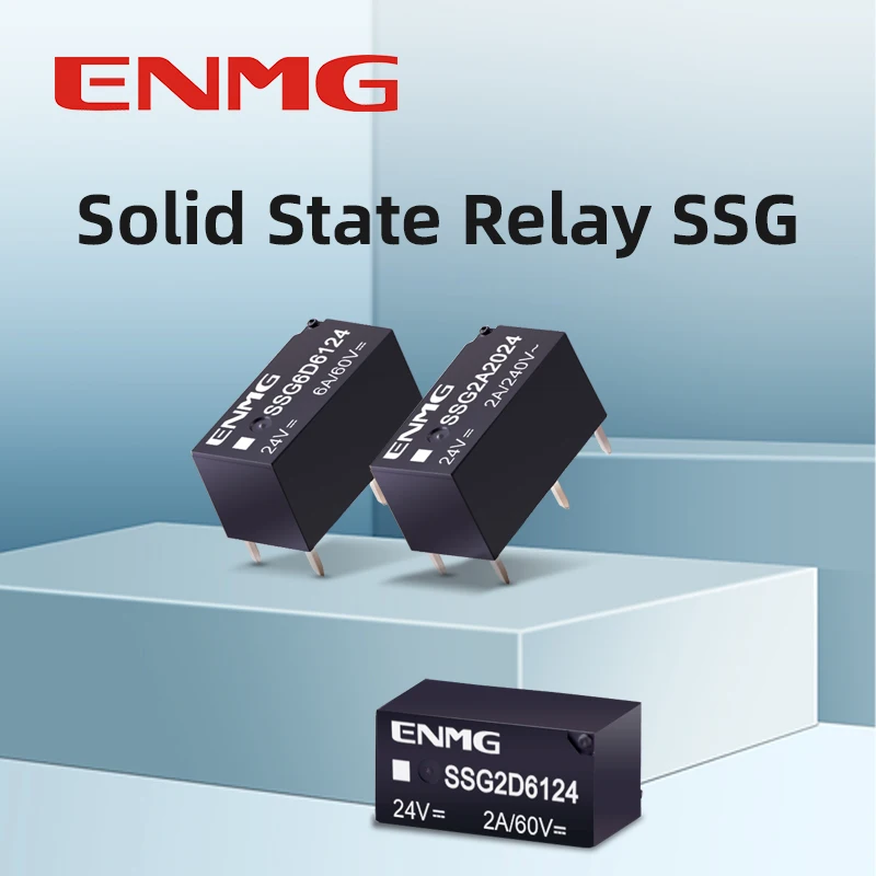 ENMG SSG Solid State Relay Pin-Type PCB Mount DC Control 2A 24V DC Load 220V AC Industrial Circuit Board Mount SSR