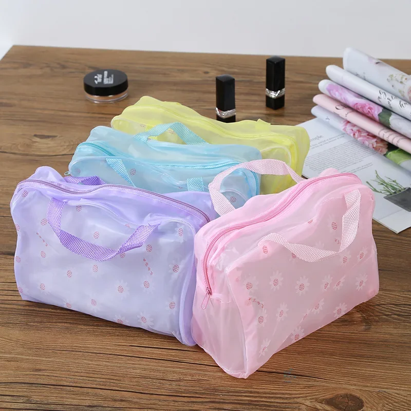 Cute Waterproof Makeup Bags Essential Transparent Waterproof Makeup Bag Wash Bath Bags Waterproof Bag 1pcs