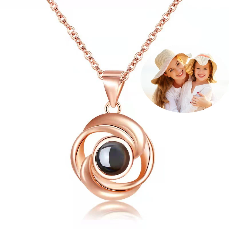 

Customized Photo Projection Necklace Mother's Day Mum Gift Lover Personalized Picture Name Memory Jewelry Birthday Gifts