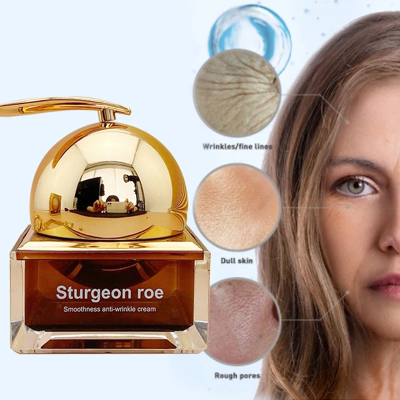 Sturgeon Roe Anti-Aging Face Cream Moisture Oil Control Anti Wrinkle Compact Fade Fine Lines Nourish Skin Facial Care 50g