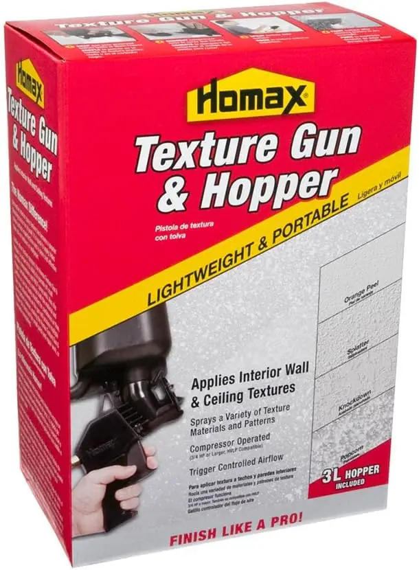 

Pneumatic Texture Gun with 3L Hopper for Ceiling & Wall Texturing, Durable & Easy to Use