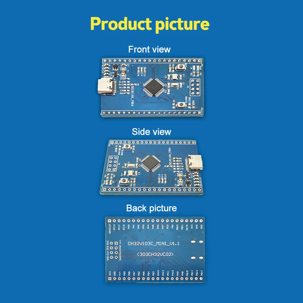 CH32V103C8T6 płyta główna płyty rozwojowe 2.7-5.5V RISC-V MCU może zastąpić STM32F103C8T6 80MHz dla przemysłowych medycznych