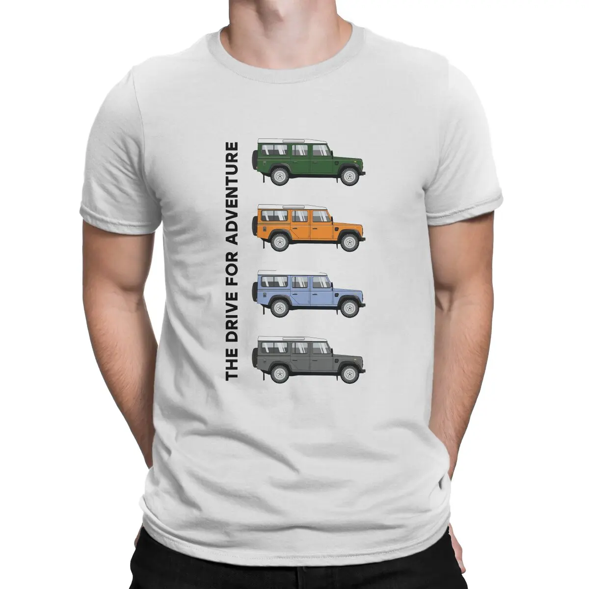 Men\'s T-Shirts Land Rover Defender 110 Leisure Pure Cotton Tees Short Sleeve Land Rover SUV T Shirts O Neck Clothes Birthday