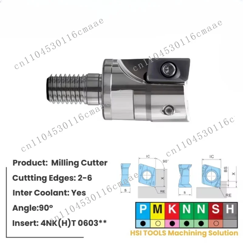 M8 M10 M12 M16 thread milling head for 4NKT0603 insert, numerical control screw-in modular end mill, high precision shoulder