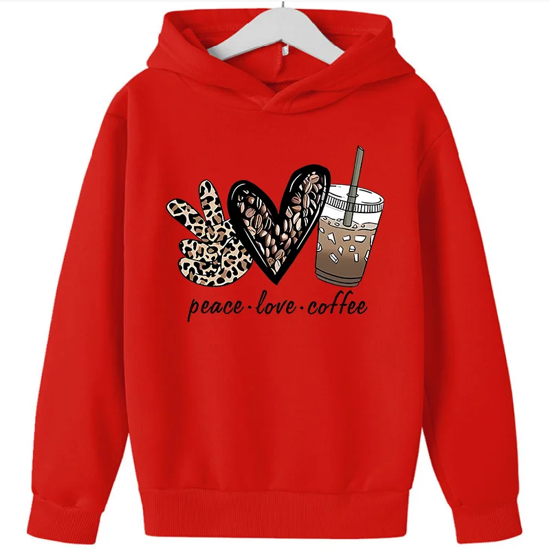

Kids Hooded Sweatshirt Winter Leopard print heart Print Long Sleeve Warm Pullover Boys Girls Unisex Sweater Sweatshirt