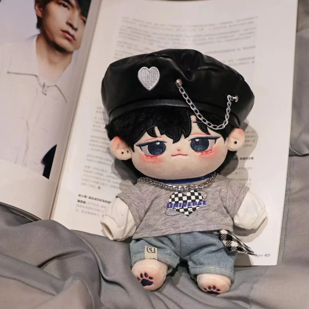 1 conjunto de roupas de boneca de pelúcia de 20cm, uniforme escolar de lazer, acessórios de bonecas, bonecas ídolo, jogo de festa sentado, presente, brinquedos diy