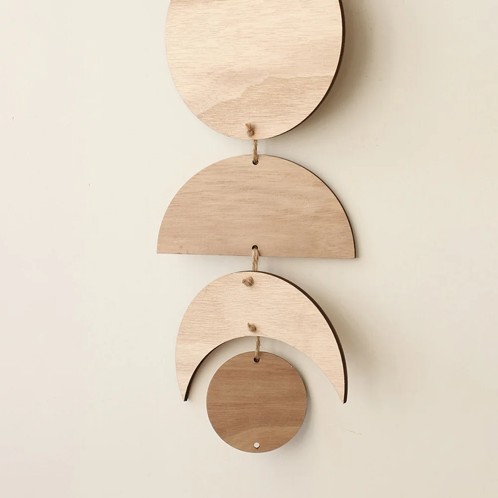 

Wooden Hanging Retro Moon Wall Decor Wall Art Decoration Home Art Decoration Bedroom Balcony Country Style Pendant