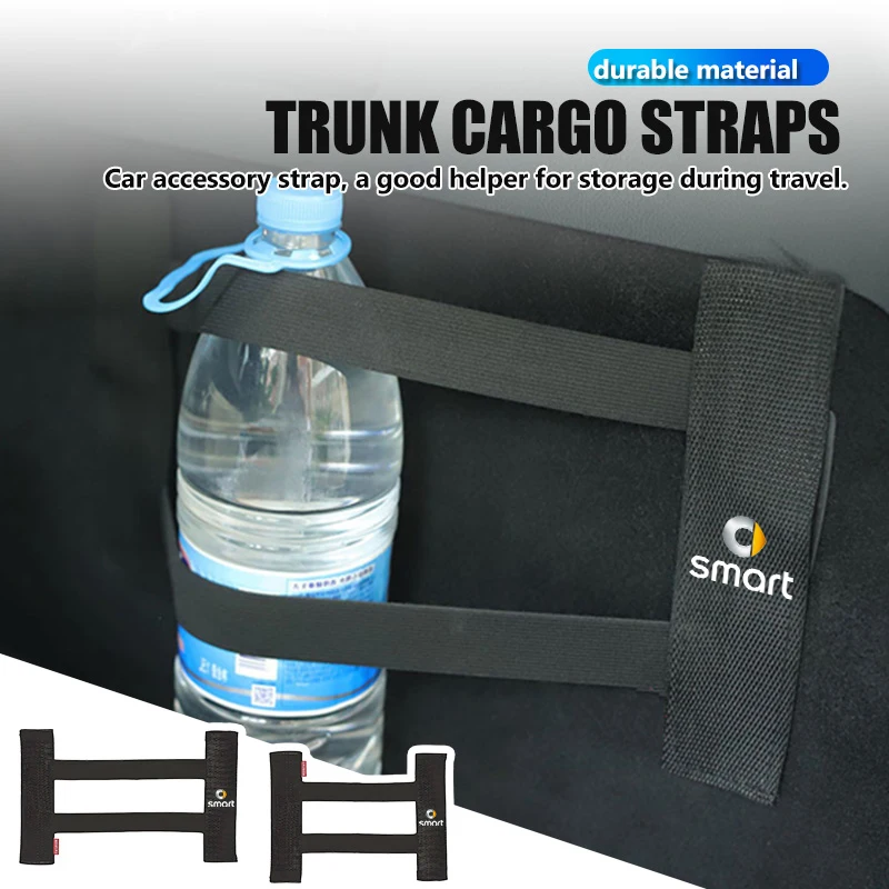 Car Back Rear Trunk Elastic Mesh Fixed Straps Interior Organizer Storage Net For Smart Fortwo Forfour 451 453 450 452 454