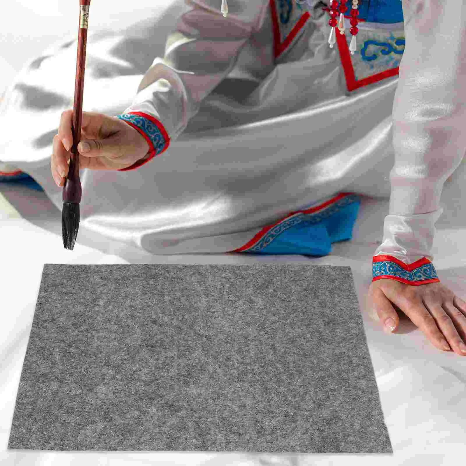 3 Pcs Calligraphy Felt Pad Inkpad for Stamp Painting and Water Drawing Mat