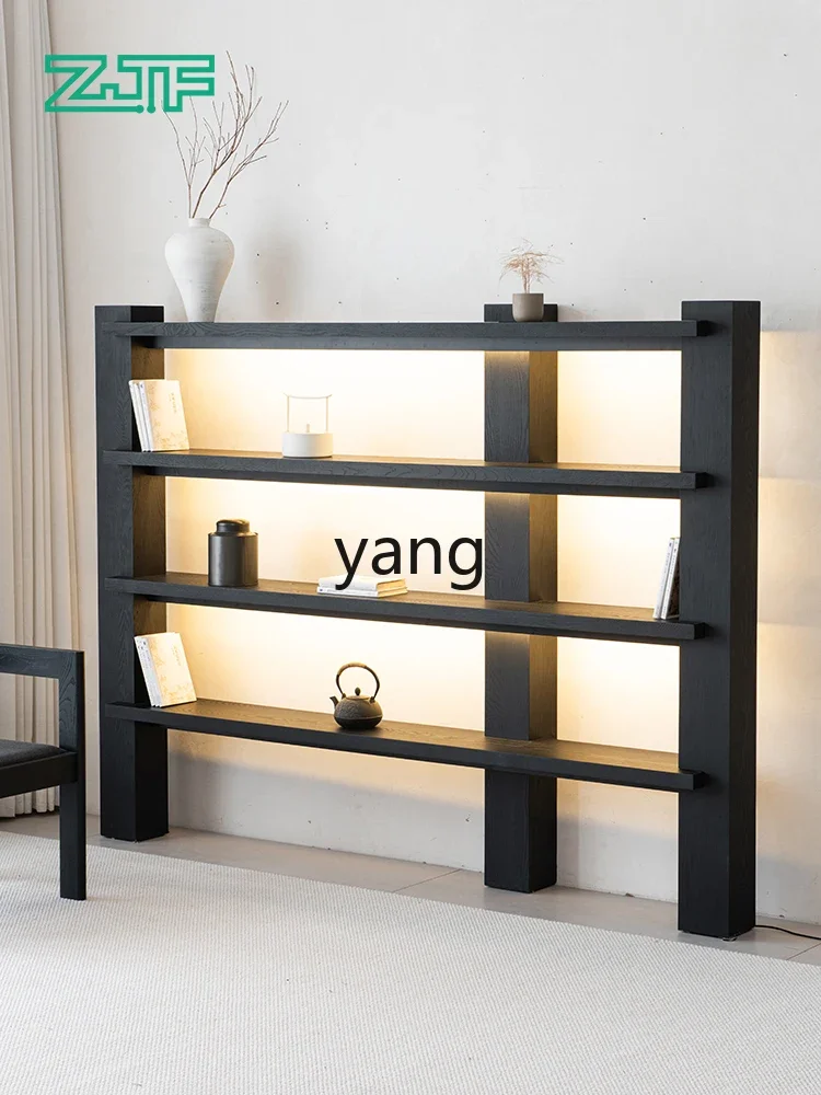 LH Wabi-Sabi Style Tea Room Display Cabinet Living Room Creative Bookshelf Wall-Mounted Bookcase Combination