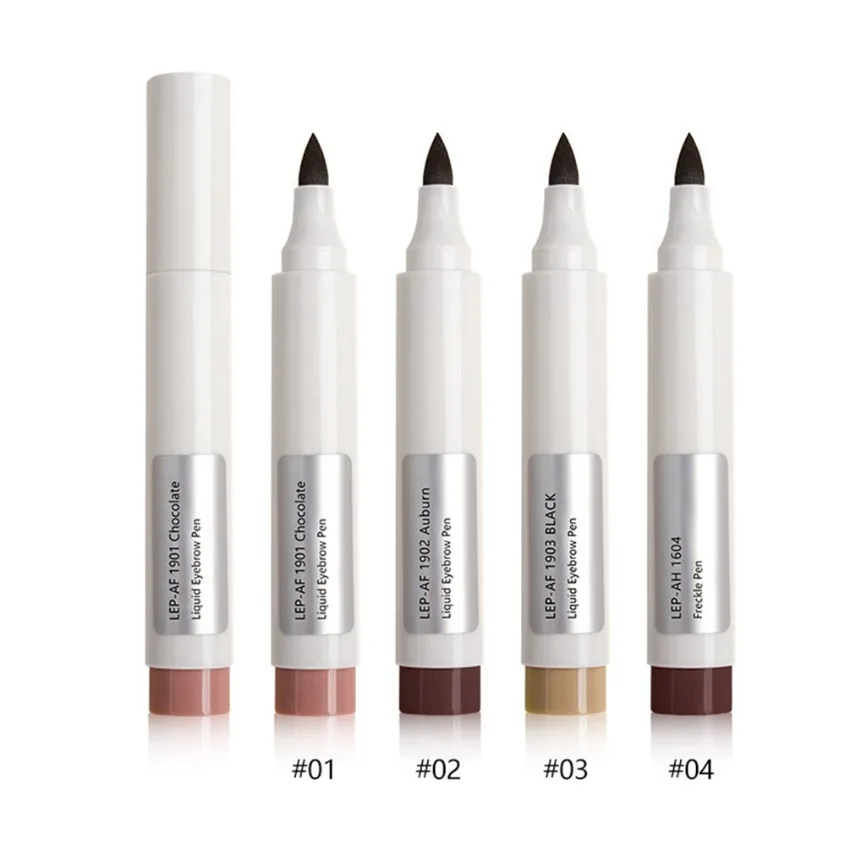 

Custom 4colors Waterproof Liquid Eyebrow Pencil Long Lasting Easy To Colored Non-fading Freckle Pen Private Label Bulk Makeup