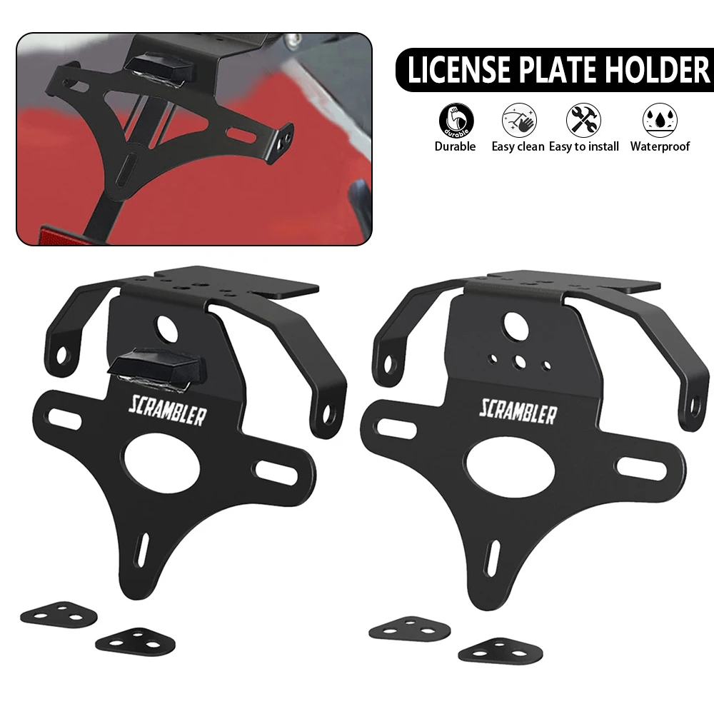 

2023 2024 Motorcycle License Plate Holder Fender Eliminator Registration Bracket For Scrambler 1200 XE XC X 2019 2020 2021 2022